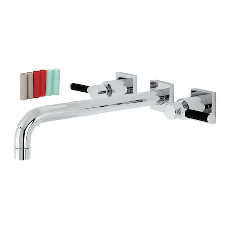 Kingston Brass KS6051DKL Wall Mount Tub Faucet, Polished Chrome KS6051DKL
